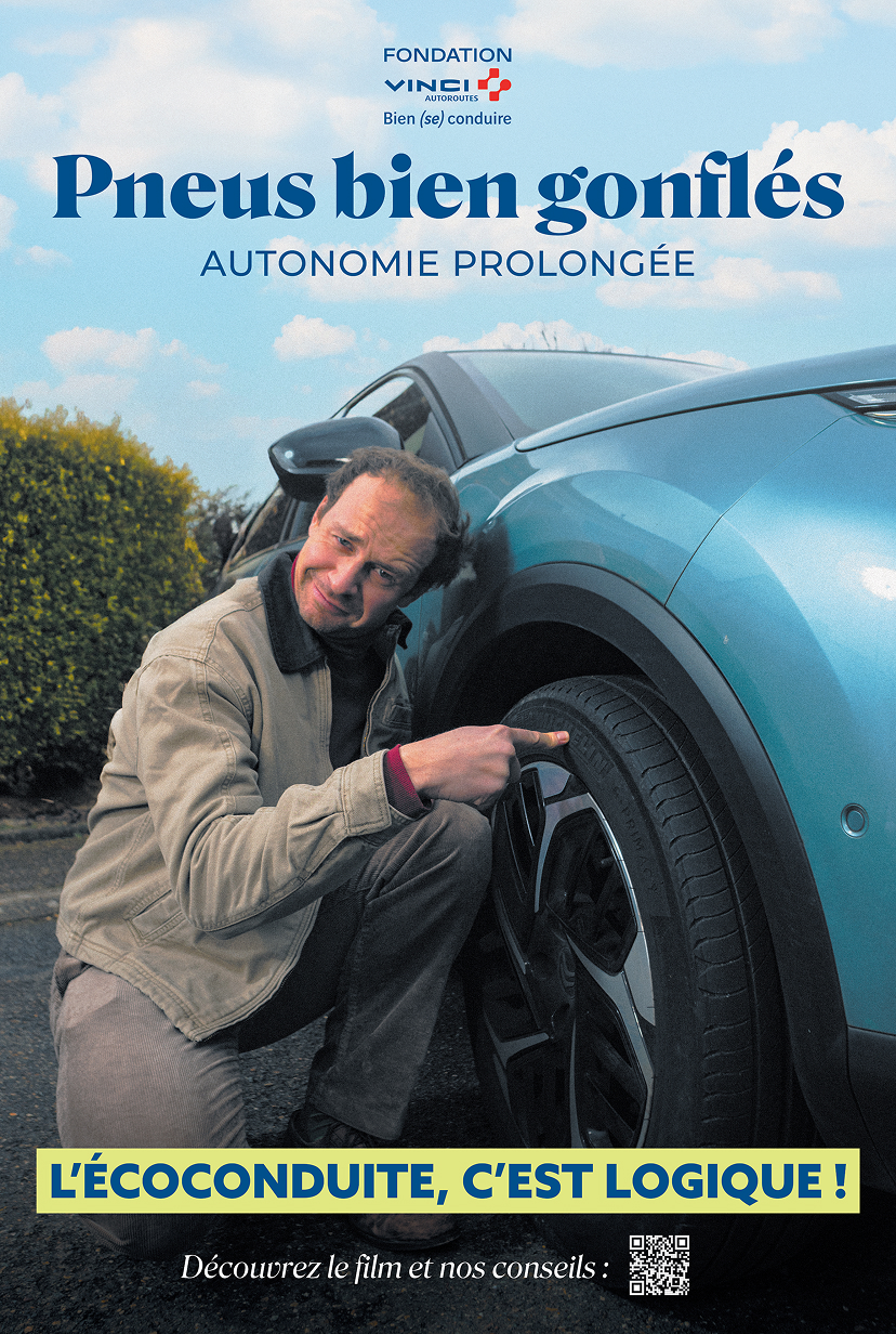 Création d’une affiche pub pour Fondation VINCI Autoroutes, un coorporate accompagné par From Roswell.