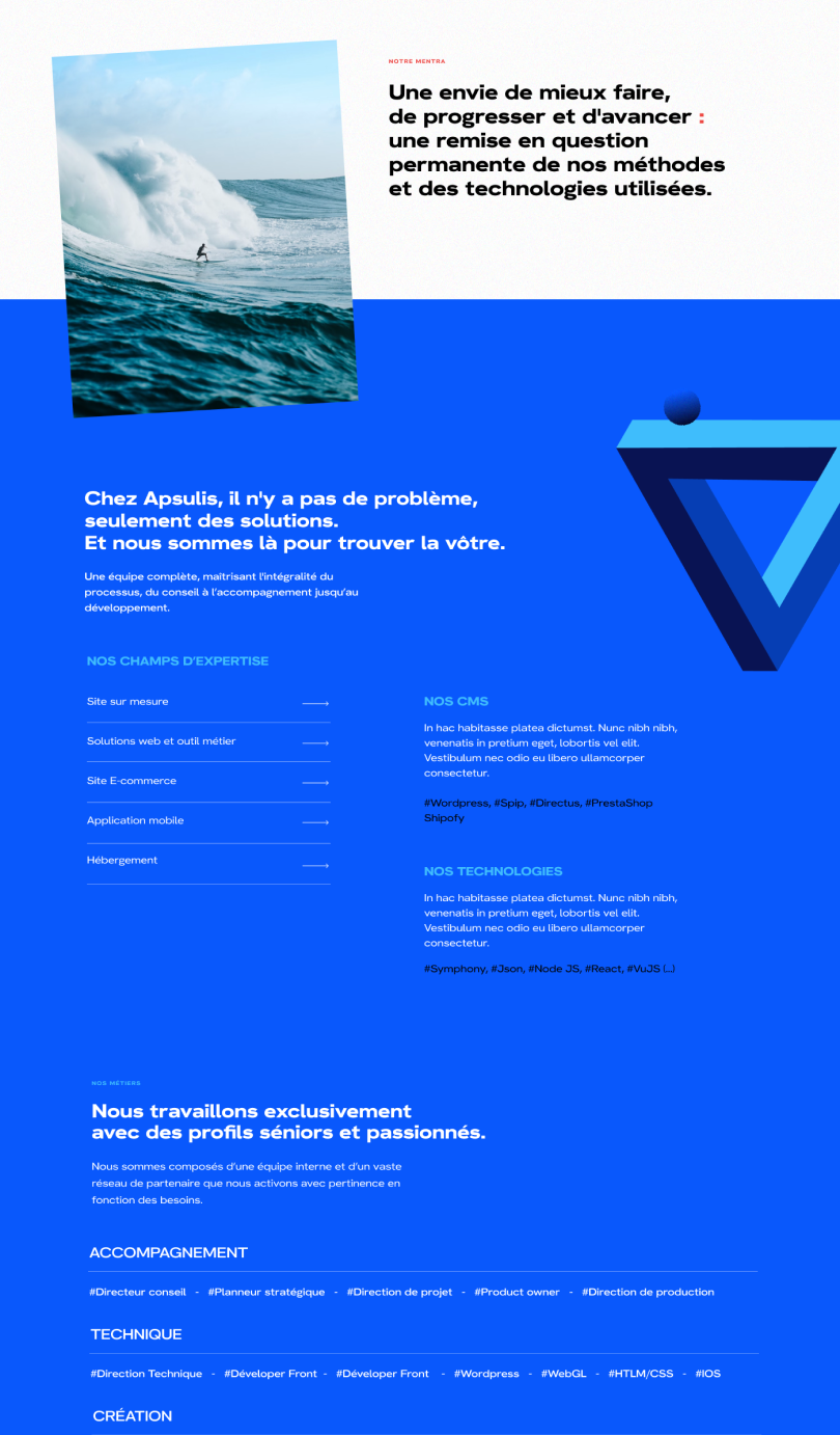 Création d’une site web pour Apsulis, un saas accompagné par From Roswell.
