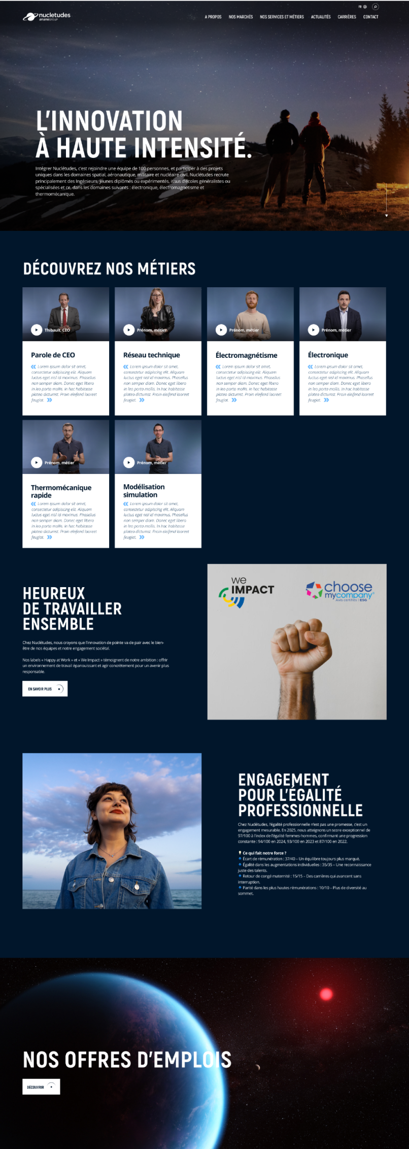 Création du site internet ArianeGroup, un aérospatial accompagné par From Roswell.