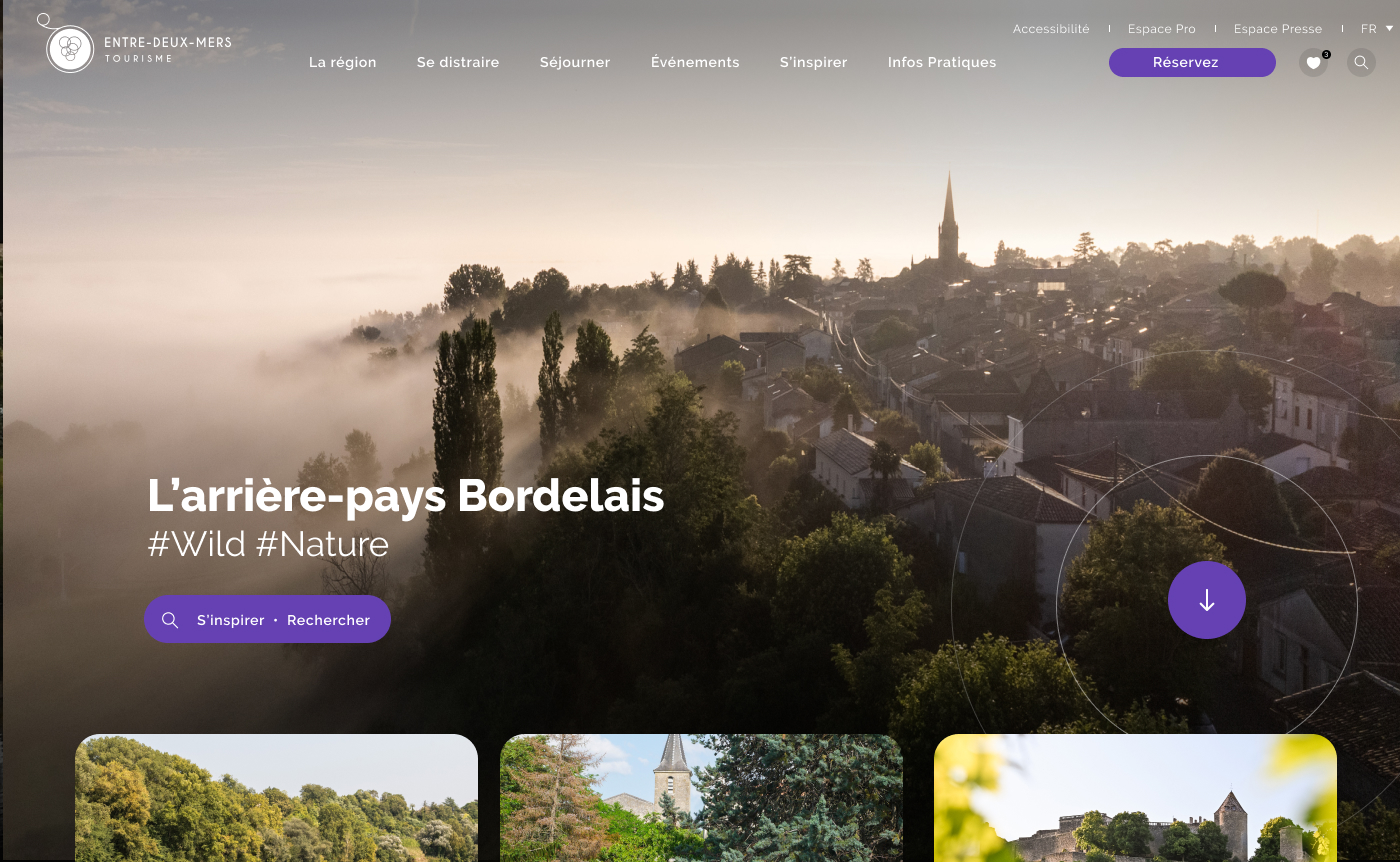 Création d’une site web pour Entre-deux-mer, un saas accompagné par From Roswell.