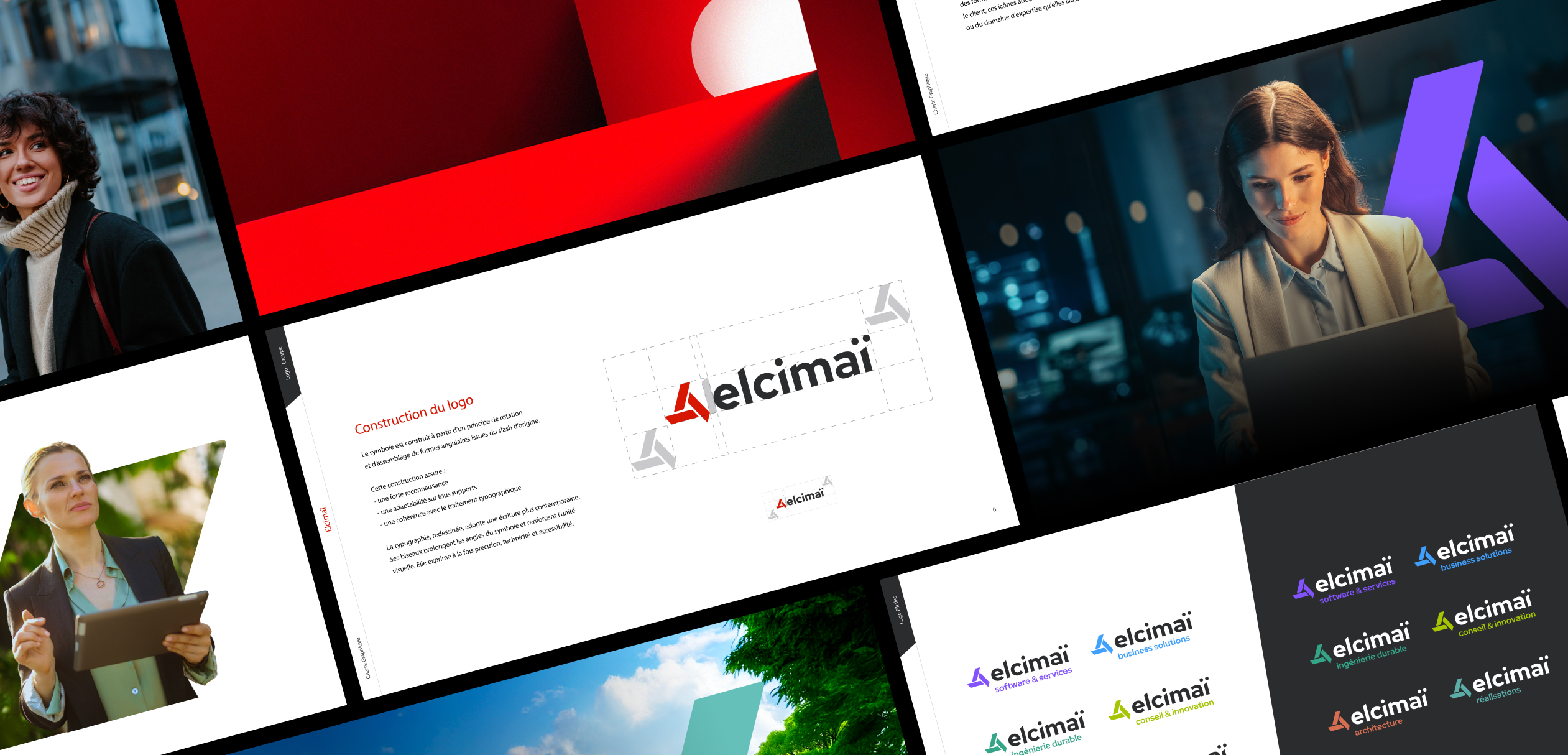 Image représentant l'identité visuelle du nouveau site d'Elcimai.