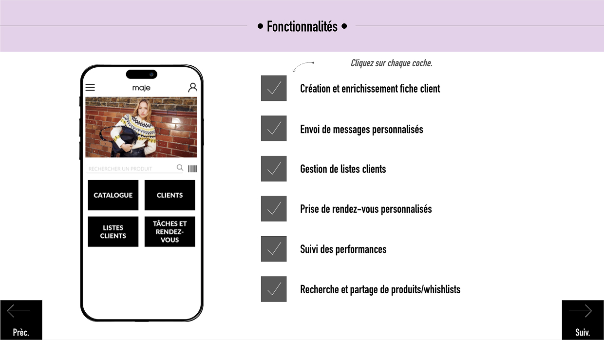 Projet de e-learning réalisé pour Maje-SMCP-E-learning – agence digitale branding Paris