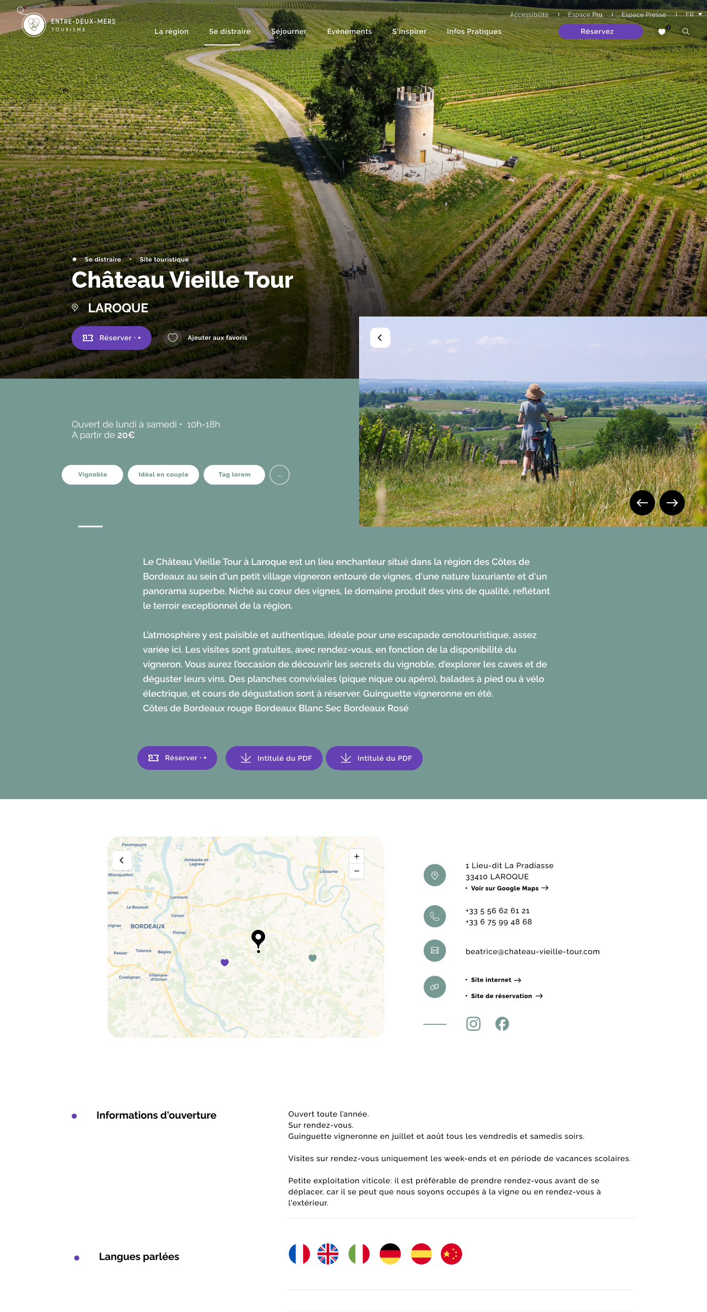Création d’une site web pour Entre-deux-mer, un saas accompagné par From Roswell.