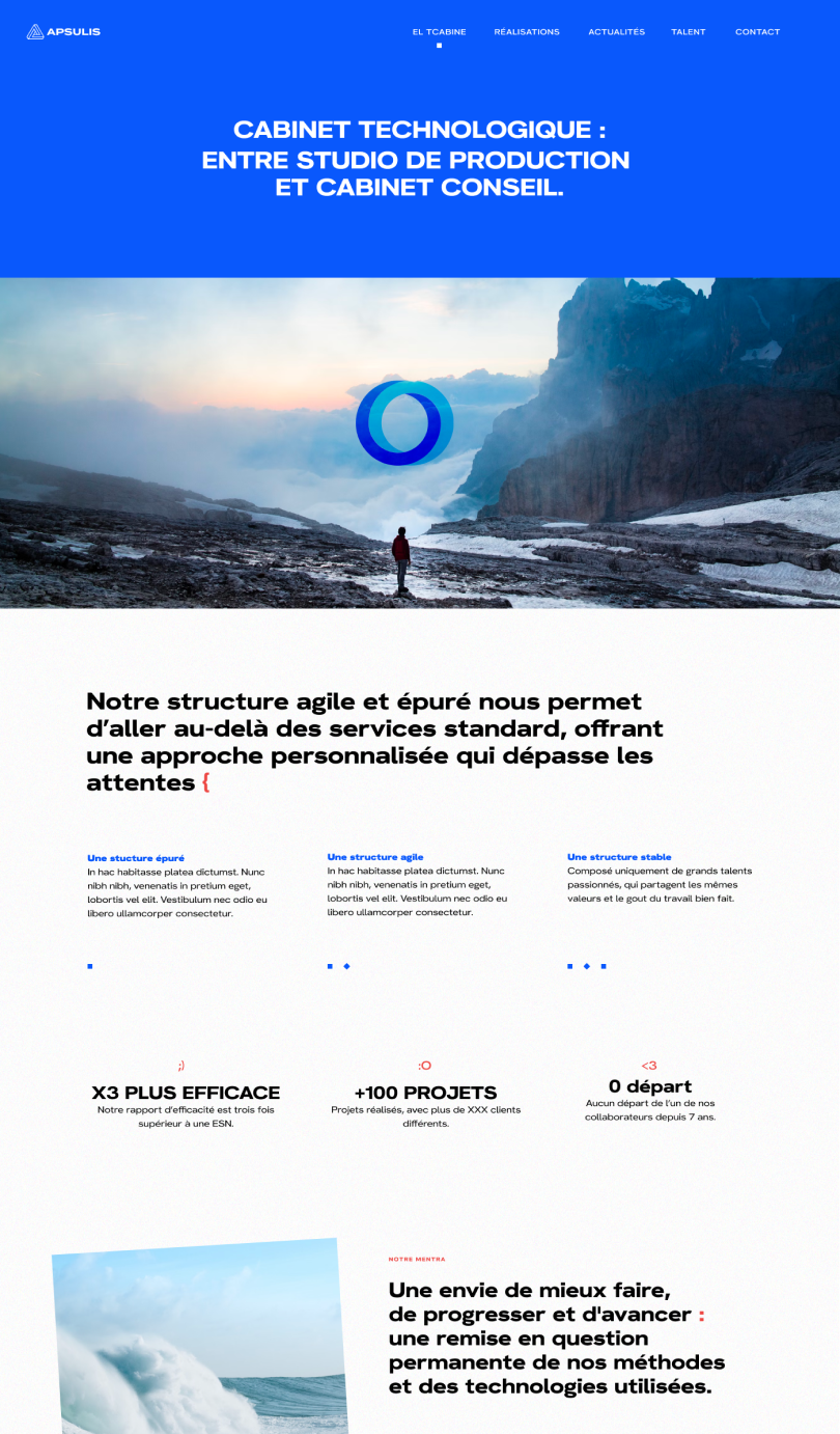 Création d’une site web pour Apsulis, un saas accompagné par From Roswell.