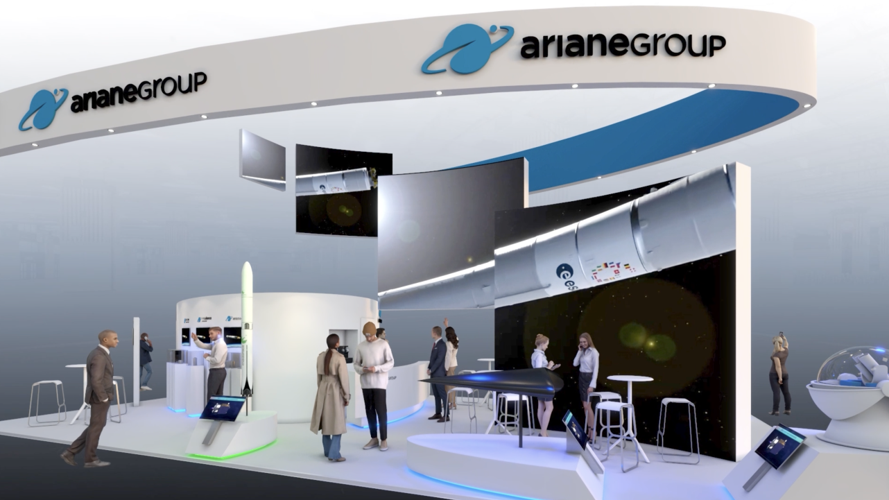Projet de création 3D réalisé pour ArianeGroup – agence digitale branding advertising Paris