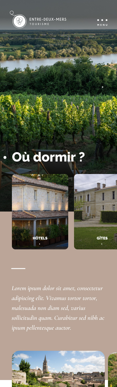 Création d’une site web pour Entre-deux-mer, un saas accompagné par From Roswell.