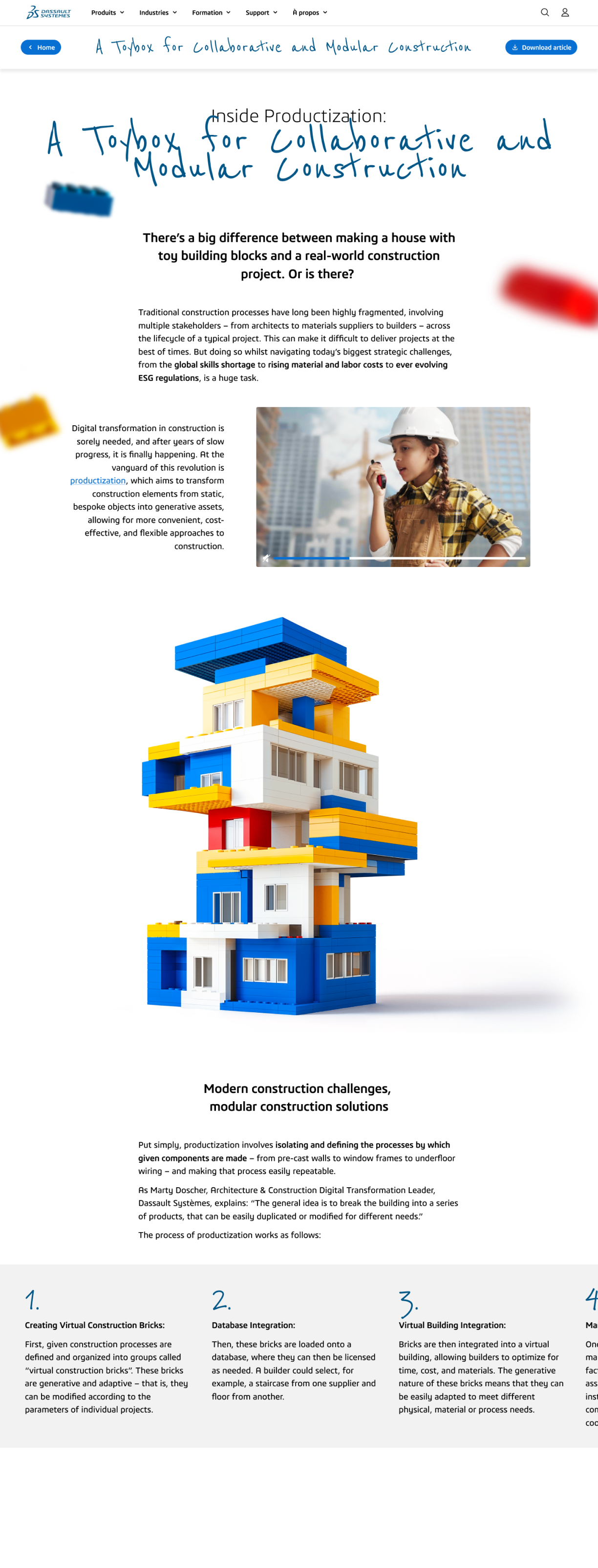 Création d’une site web pour Dassault systèmes, un saas accompagné par From Roswell.