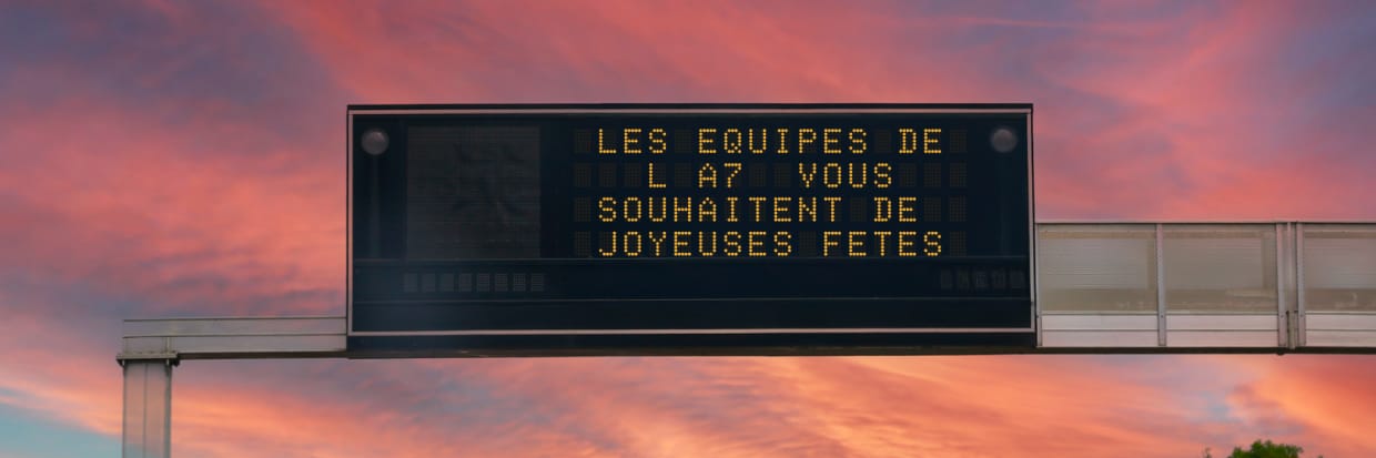 Projet de carte de voeux réalisé pour VINCI Autoroutes – agence branding digital advertising Paris