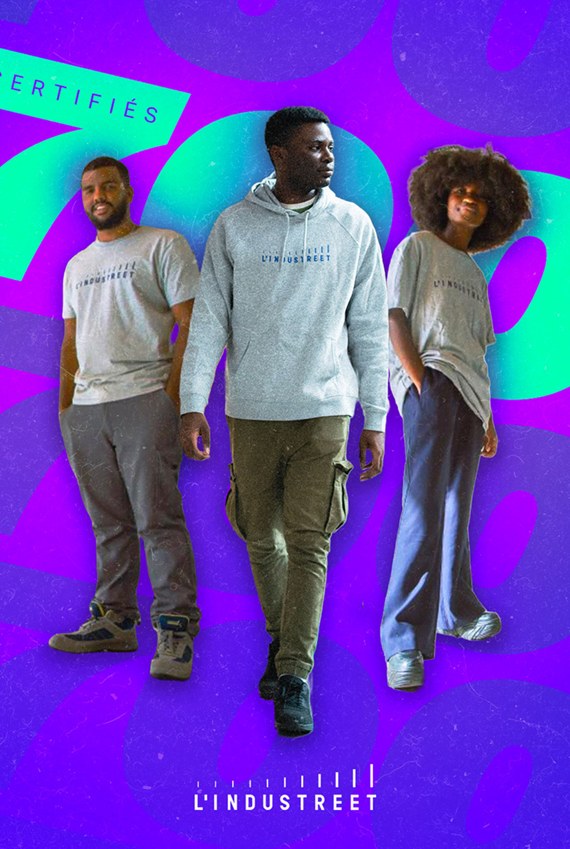 Affiche graphique pour la stratégie de communication de L'Industreet.
