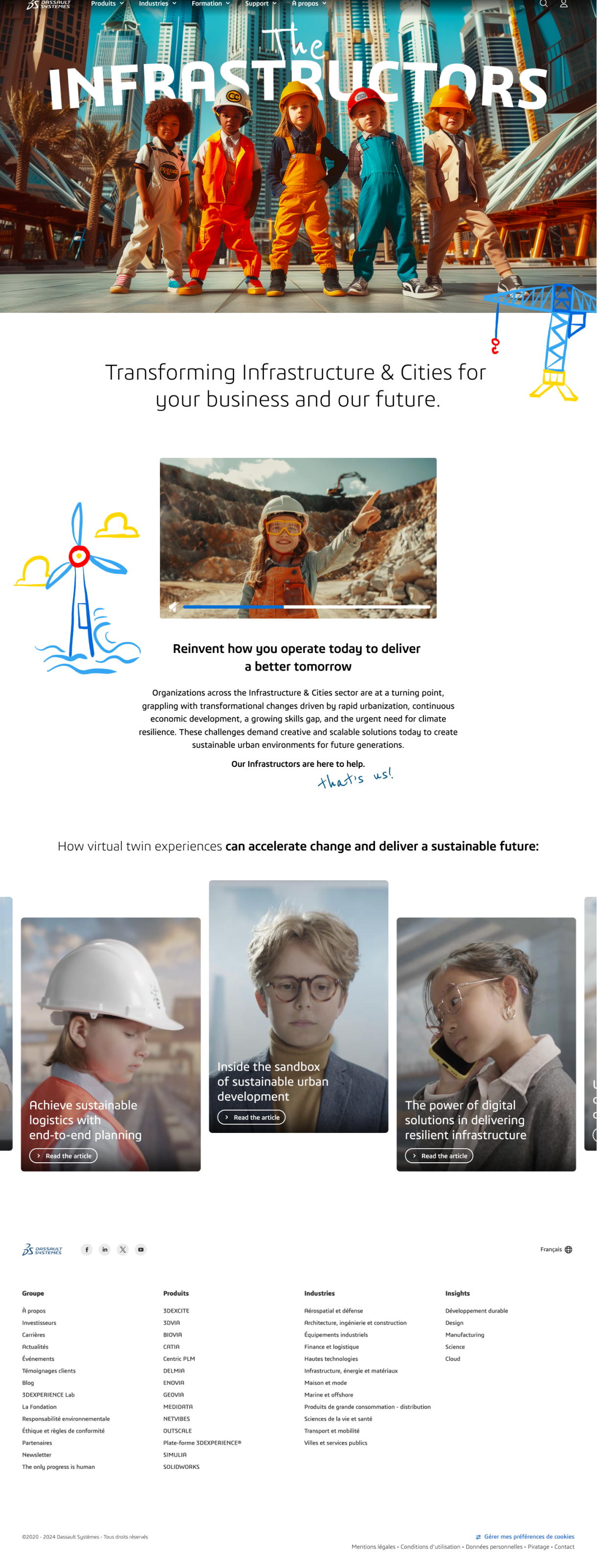 Création d’une site web pour Dassault systèmes, un saas accompagné par From Roswell.