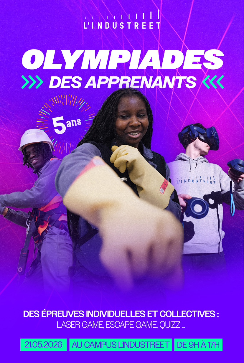 Affiche graphique pour la stratégie de communication de L'Industreet.