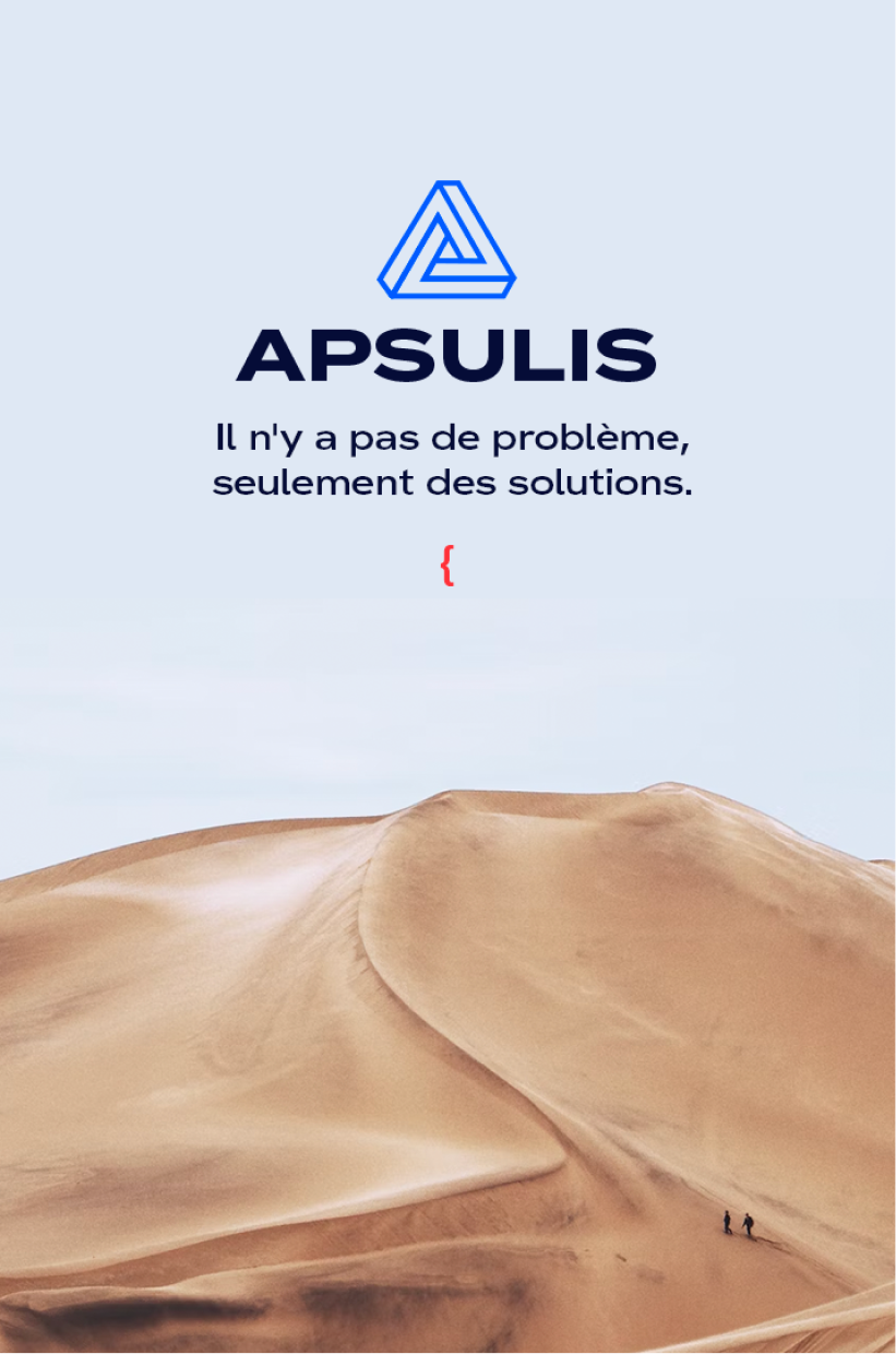 Création d’affiche pub pour Apsulis, un saas accompagné par From Roswell.