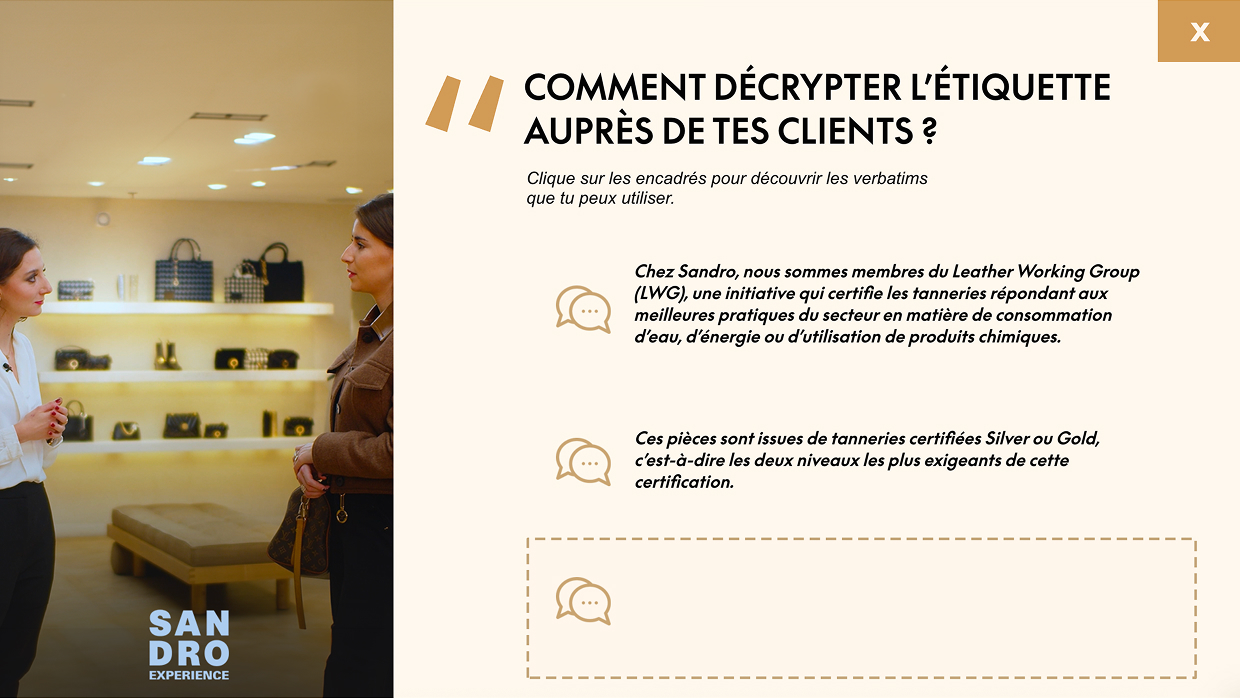 Projet de e-learning réalisé pour Sandro-SMCP-E-learning – agence digitale branding Paris