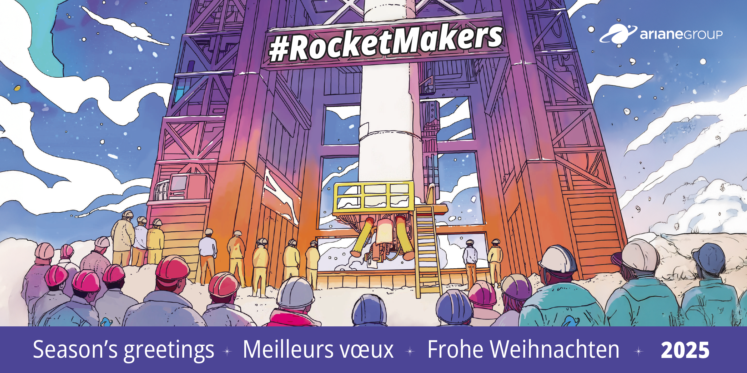 Création d’une illustration pour Carte de voeux, un corporate accompagné par From Roswell.