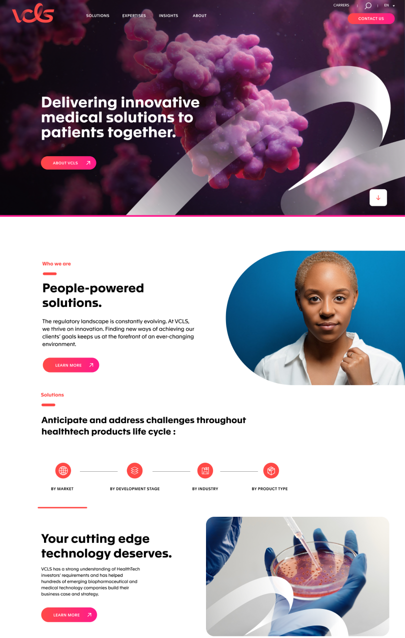 Création d’une site web pour VCLS-Voisin Consulting, un saas accompagné par From Roswell.
