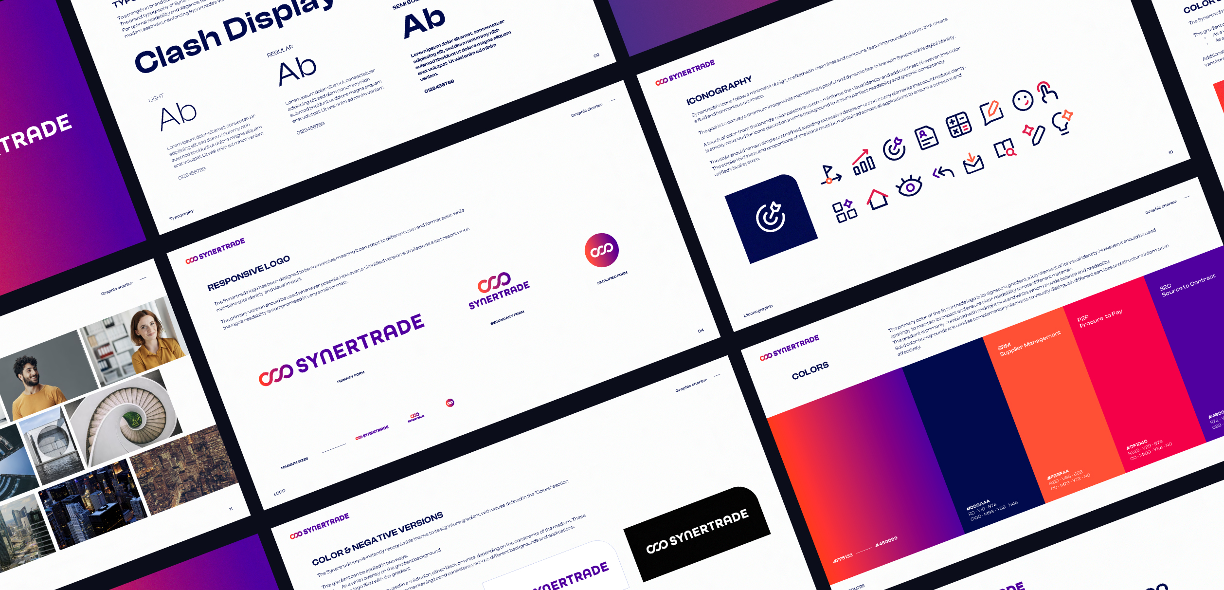 Création d’une charte graphique pour Synertrade, un saas accompagné par From Roswell.